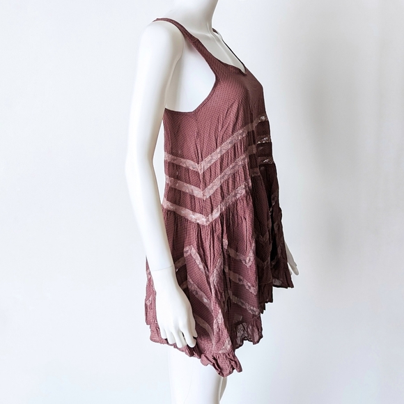Free People Voile Lace Tunic Dress - Purple - Picture 3 of 5